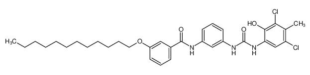 Benzamide,N-[3-[[[(3,5-dichloro-2-hydroxy-4-methylphenyl)amino]carbonyl]amino]phenyl]-3-(dodecyloxy)- CAS:496046-54-9 manufacturer & supplier