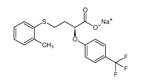 sodium (S)-4-(o-tolylthio)-2-(4-(trifluoromethyl)phenoxy)butanoate CAS:496050-34-1 manufacturer & supplier