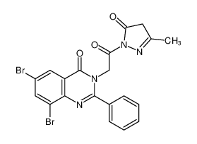 6,8-dibromo-3-(2-(3-methyl-5-oxo-4,5-dihydro-1H-pyrazol-1-yl)-2-oxoethyl)-2-phenylquinazolin-4(3H)-one CAS:496050-62-5 manufacturer & supplier