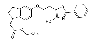 ethyl {(1S)-5-[2-(4-methyl-2-phenyl-1,3-oxazol-5-yl)ethoxy]-2,3-dihydro-1H-inden-1-yl}acetate CAS:496062-47-6 manufacturer & supplier