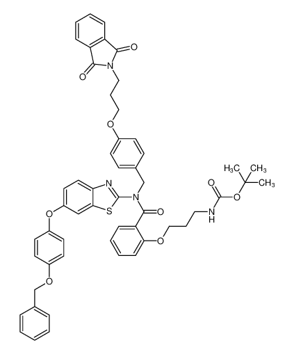 tert-butyl (3-(2-((6-(4-(benzyloxy)phenoxy)benzo[d]thiazol-2-yl)(4-(3-(1,3-dioxoisoindolin-2-yl)propoxy)benzyl)carbamoyl)phenoxy)propyl)carbamate CAS:496064-24-5 manufacturer & supplier