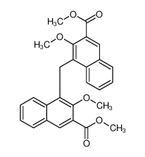 methyl 3-methoxy-4-[(2-methoxy-3-methoxycarbonylnaphthalen-1-yl)methyl]naphthalene-2-carboxylate CAS:49609-90-7 manufacturer & supplier