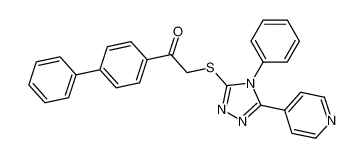 1-(1,1'-biphenyl-4-yl)-2-[(4-phenyl-5-pyridin-4-yl-4H-1,2,4-triazol-3-yl)thio]ethanone CAS:496777-11-8 manufacturer & supplier