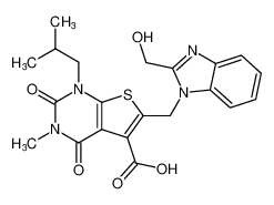 6-((2-(hydroxymethyl)-1H-benzo[d]imidazol-1-yl)methyl)-1-isobutyl-3-methyl-2,4-dioxo-1,2,3,4-tetrahydrothieno[2,3-d]pyrimidine-5-carboxylic acid CAS:496791-52-7 manufacturer & supplier