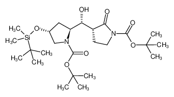 (3R)-N-t-butoxycarbonyl-3-[[(R)-hydroxy-(2S,4R)-(N-t-butoxycarbonyl-4-t-butyldimethylsilyloxy)pyrrolidin-2-yl]methyl]-pyrrolidin-2-one CAS:496792-97-3 manufacturer & supplier