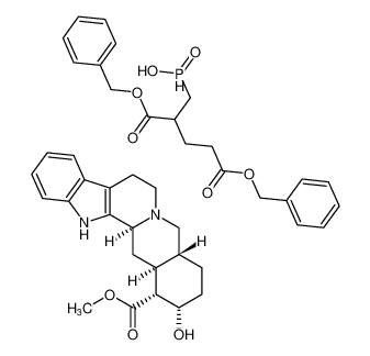 Yohimban-16-carboxylic acid, 17-hydroxy-, methyl ester, (16α,17α)-, compd. with bis(phenylmethyl) 2-[(hydroxyphosphinyl)methyl]pentanedioate (1:1) (9CI) CAS:496812-80-7 manufacturer & supplier