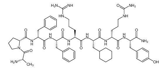 L-Tyrosinamide,L-alanyl-D-prolyl-D-phenylalanyl-L-phenylalanyl-L-arginyl-3-cyclohexyl-L-alanyl-N5-(aminocarbonyl)-D-ornithyl- CAS:496817-01-7 manufacturer & supplier