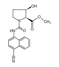 (2S,3R)-1-(4-Cyano-naphthalen-1-ylcarbamoyl)-3-hydroxy-pyrrolidine-2-carboxylic acid methyl ester CAS:496841-10-2 manufacturer & supplier