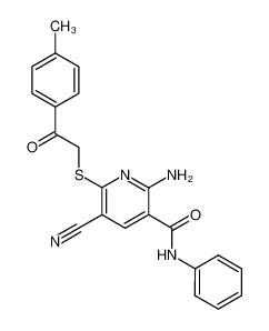 2-Amino-5-cyano-6-(2-oxo-2-p-tolyl-ethylsulfanyl)-N-phenyl-nicotinamide CAS:496844-28-1 manufacturer & supplier