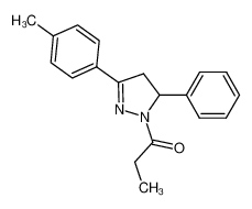 1-(5-phenyl-3-(p-tolyl)-4,5-dihydro-1H-pyrazol-1-yl)propan-1-one CAS:496845-71-7 manufacturer & supplier