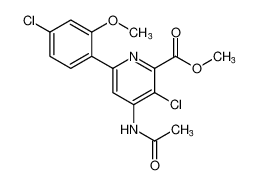 methyl 4-acetamido-3-chloro-6-(4-chloro-2-methoxyphenyl)picolinate CAS:496850-76-1 manufacturer & supplier