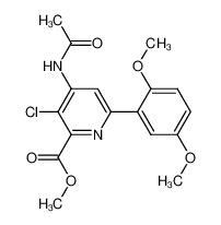 Methyl 4-acetamido-3-chloro-6-(2,5-dimethoxyphenyl)pyridine-2-carboxylate CAS:496850-91-0 manufacturer & supplier