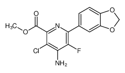 methyl 4-amino-6-(benzo[d][1,3]dioxol-5-yl)-3-chloro-5-fluoropicolinate CAS:496850-94-3 manufacturer & supplier