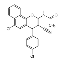 N-(6-chloro-4-(4-chlorophenyl)-3-cyano-4H-benzo[h]chromen-2-yl)acetamide CAS:496854-97-8 manufacturer & supplier