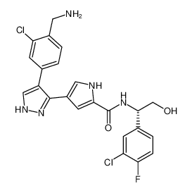 1H-Pyrrole-2-carboxamide,4-[4-[4-(aminomethyl)-3-chlorophenyl]-1H-pyrazol-3-yl]-N-[(1S)-1-(3-chloro-4-fluorophenyl)-2-hydroxyethyl]- CAS:496856-50-9 manufacturer & supplier