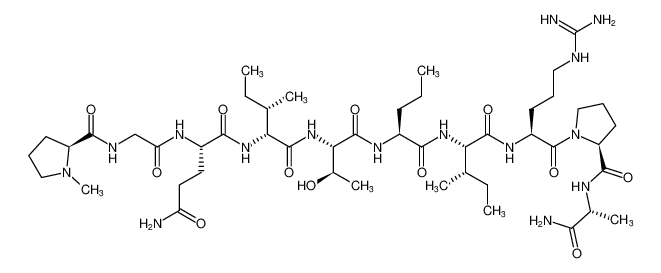 D-Alaninamide,1-methyl-L-prolylglycyl-L-glutaminyl-D-alloisoleucyl-L-threonyl-L-norvalyl-L-isoleucyl-L-arginyl-L-prolyl- CAS:496859-41-7 manufacturer & supplier