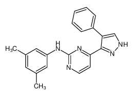 2-Pyrimidinamine, N-(3,5-dimethylphenyl)-4-(4-phenyl-1H-pyrazol-3-yl)- CAS:496863-63-9 manufacturer & supplier