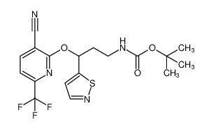 tert-butyl (3-((3-cyano-6-(trifluoromethyl)pyridin-2-yl)oxy)-3-(isothiazol-5-yl)propyl)carbamate CAS:496870-73-6 manufacturer & supplier