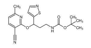 tert-butyl (3-((3-cyano-6-methylpyridin-2-yl)oxy)-3-(isothiazol-5-yl)propyl)carbamate CAS:496870-97-4 manufacturer & supplier