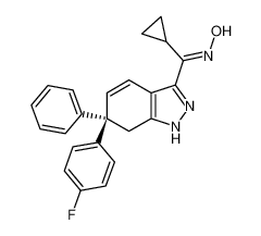 (R,E)-cyclopropyl(6-(4-fluorophenyl)-6-phenyl-6,7-dihydro-1H-indazol-3-yl)methanone oxime CAS:496880-30-9 manufacturer & supplier