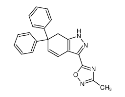 3-(3-Methyl[1,2,4]oxadiazol-5-yl)-6,6-diphenyl-6,7-dihydro-1H-indazole CAS:496880-45-6 manufacturer & supplier