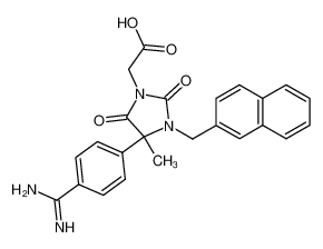 [4-(4-carbamimidoylphenyl)-4-methyl-3-naphthalen-2-ylmethyl-2,5-dioxoimidazolidin-1-yl]acetic acid CAS:496912-11-9 manufacturer & supplier