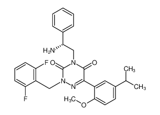 (R)-4-(2-amino-2-phenylethyl)-2-(2,6-difluorobenzyl)-6-(5-isopropyl-2-methoxyphenyl)-1,2,4-triazine-3,5(2H,4H)-dione CAS:496912-90-4 manufacturer & supplier