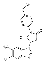 3-(5,6-dimethyl-benzoimidazol-1-yl)-1-(4-methoxy-phenyl)-pyrrolidine-2,5-dione CAS:49692-13-9 manufacturer & supplier