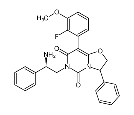 6-((R)-2-amino-2-phenylethyl)-8-(2-fluoro-3-methoxyphenyl)-3-phenyl-2,3-dihydro-5H-oxazolo[3,2-c]pyrimidine-5,7(6H)-dione CAS:496927-22-1 manufacturer & supplier