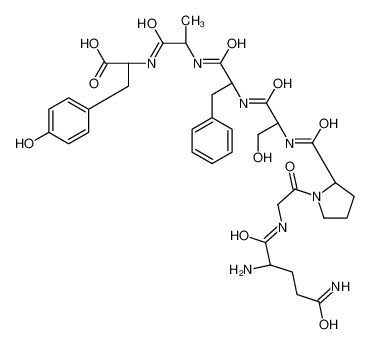 (2S)-2-[[(2S)-2-[[(2S)-2-[[(2S)-2-[[(2S)-1-[2-[[(2S)-2,5-diamino-5-oxopentanoyl]amino]acetyl]pyrrolidine-2-carbonyl]amino]-3-hydroxypropanoyl]amino]-3-phenylpropanoyl]amino]propanoyl]amino]-3-(4-hydroxyphenyl)propanoic acid CAS:496928-40-6 m