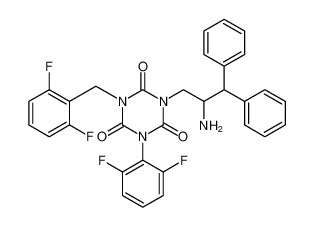 1,3,5-Triazine-2,4,6(1H,3H,5H)-trione,1-(2-amino-3,3-diphenylpropyl)-3-(2,6-difluorophenyl)-5-[(2,6-difluorophenyl)methyl]- CAS:496928-81-5 manufacturer & supplier