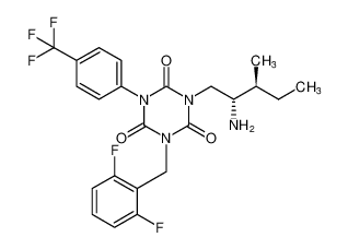 1-((2S,3S)-2-amino-3-methylpentyl)-3-(2,6-difluorobenzyl)-5-(4-(trifluoromethyl)phenyl)-1,3,5-triazinane-2,4,6-trione CAS:496928-87-1 manufacturer & supplier