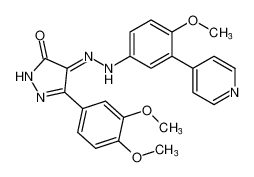 (E)-5-(3,4-dimethoxyphenyl)-4-(2-(4-methoxy-3-(pyridin-4-yl)phenyl)hydrazineylidene)-2,4-dihydro-3H-pyrazol-3-one CAS:496934-35-1 manufacturer & supplier