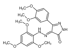 (E)-5-(3,4-dimethoxyphenyl)-4-(2-(2,4,6-trimethoxyphenyl)hydrazineylidene)-2,4-dihydro-3H-pyrazol-3-one CAS:496934-40-8 manufacturer & supplier