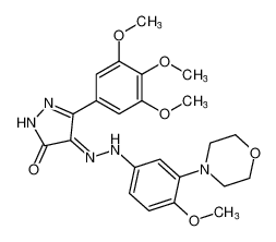 1H-Pyrazole-4,5-dione, 3-(3,4,5-trimethoxyphenyl)-,4-[[4-methoxy-3-(4-morpholinyl)phenyl]hydrazone] CAS:496934-60-2 manufacturer & supplier