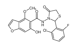 N-(2-(2-chloro-6-fluorophenyl)-4-oxothiazolidin-3-yl)-6-hydroxy-4-methoxybenzofuran-5-carboxamide CAS:496939-32-3 manufacturer & supplier