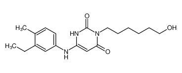 6-((3-ethyl-4-methylphenyl)amino)-3-(6-hydroxyhexyl)pyrimidine-2,4(1H,3H)-dione CAS:496942-96-2 manufacturer & supplier