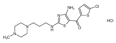 (4-amino-2-((3-(4-methylpiperazin-1-yl)propyl)amino)thiazol-5-yl)(5-chlorothiophen-2-yl)methanone hydrochloride CAS:496954-41-7 manufacturer & supplier