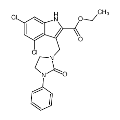 4,6-dichloro-3-[(2-oxo-3-phenyl-1-imidazolidinyl)mehyl]indole-2-carboxylic acid ethyl ester CAS:496955-92-1 manufacturer & supplier