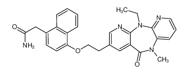 2-(4-(2-(11-ethyl-5-methyl-6-oxo-6,11-dihydro-5H-dipyrido[3,2-b:2',3'-e][1,4]diazepin-8-yl)ethoxy)naphthalen-1-yl)acetamide CAS:497067-44-4 manufacturer & supplier