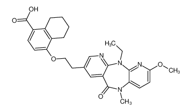 4-(2-(11-ethyl-2-methoxy-5-methyl-6-oxo-6,11-dihydro-5H-dipyrido[3,2-b:2',3'-e][1,4]diazepin-8-yl)ethoxy)-5,6,7,8-tetrahydronaphthalene-1-carboxylic acid CAS:497068-27-6 manufacturer & supplier