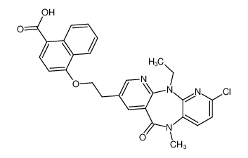 4-(2-(2-chloro-11-ethyl-5-methyl-6-oxo-6,11-dihydro-5H-dipyrido[3,2-b:2',3'-e][1,4]diazepin-8-yl)ethoxy)-1-naphthoic acid CAS:497068-90-3 manufacturer & supplier