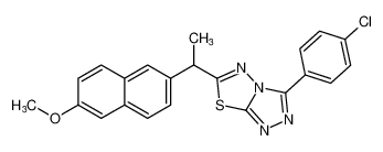 3-(4-chlorophenyl)-6-(1-(6-methoxynaphthalen-2-yl)ethyl)-[1,2,4]triazolo[3,4-b][1,3,4]thiadiazole CAS:497085-70-8 manufacturer & supplier