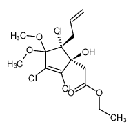 rel-ethyl 2-((1R,5R)-5-allyl-2,3,5-trichloro-1-hydroxy-4,4-dimethoxycyclopent-2-en-1-yl)acetate CAS:497085-90-2 manufacturer & supplier