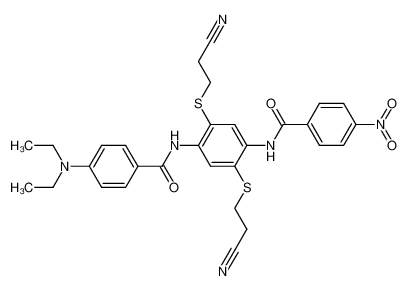 N-(2,5-bis((2-cyanoethyl)thio)-4-(4-(diethylamino)benzamido)phenyl)-4-nitrobenzamide CAS:497108-00-6 manufacturer & supplier