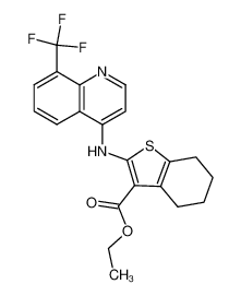 2-(8-trifluoromethyl-quinolin-4-ylamino)-4,5,6,7-tetrahydro-benzo[b]thiophene-3-carboxylic acid ethyl ester CAS:49713-25-9 manufacturer & supplier