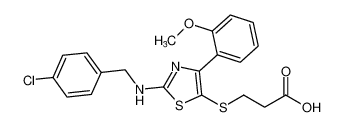 3-((2-((4-chlorobenzyl)amino)-4-(2-methoxyphenyl)thiazol-5-yl)thio)propanoic acid CAS:497144-72-6 manufacturer & supplier