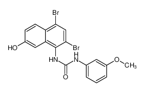 Urea, N-(2,4-dibromo-7-hydroxy-1-naphthalenyl)-N'-(3-methoxyphenyl)- CAS:497148-44-4 manufacturer & supplier