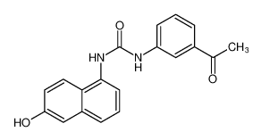 Urea, N-(3-acetylphenyl)-N'-(6-hydroxy-1-naphthalenyl)- CAS:497149-96-9 manufacturer & supplier