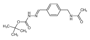 tert-butyl N'-{1-[4-(acetylamino-methyl)phenyl]-meth-(E)-ylidene}-1-hydrazine carboxylate CAS:497164-30-4 manufacturer & supplier